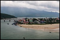 View of village and beach. Vietnam ( color)