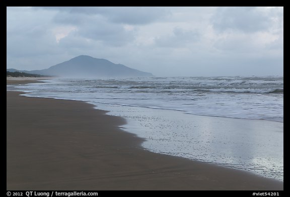 Beach in cloudy weather. Vietnam