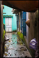 Alley and rain. Vietnam (color)