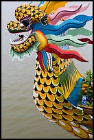 Prow of dragon boat. Hue, Vietnam ( color)