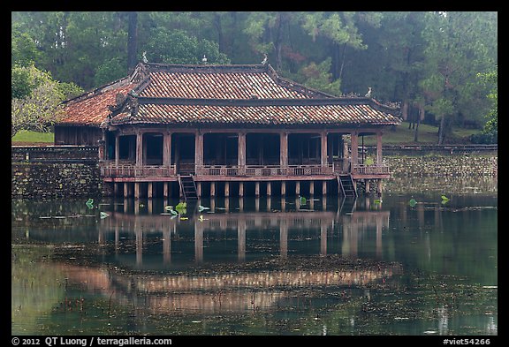 Xung Khiem Pavilion, Tu Duc Mausoleum. Hue, Vietnam (color)