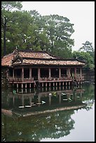 Pavilion on stilts and Luu Khiem Lake, Tu Duc Mausoleum. Hue, Vietnam (color)