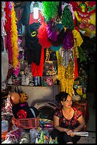 Store selling party costumes and decorations, old quarter. Hanoi, Vietnam ( color)