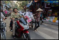Street scene, old quarter. Hanoi, Vietnam ( color)