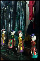 Puppets and waterproof bibs, Thang Long Theatre. Hanoi, Vietnam ( color)