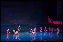Water puppets (12 characters from various skits), Thang Long Theatre. Hanoi, Vietnam ( color)