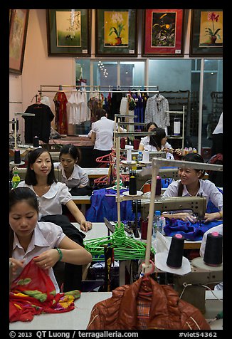 Women in sewing factory. Vietnam