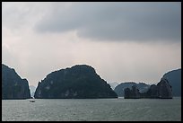 Limestone monolithic islands. Halong Bay, Vietnam ( color)