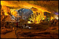 Huge underground chamber, Sung Sot Cave. Halong Bay, Vietnam (color)
