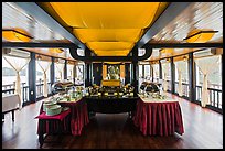 Tour boat dining room. Halong Bay, Vietnam ( color)