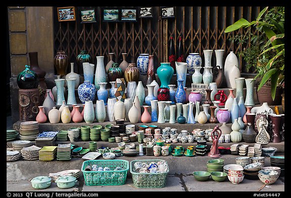 Ceramics for sale. Bat Trang, Vietnam (color)