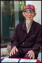 Elderly fortune teller, Trang An. Vietnam ( color)