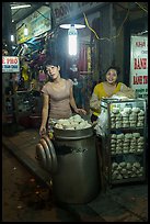 Dumpling vendors at night, old quarter. Hanoi, Vietnam ( color)