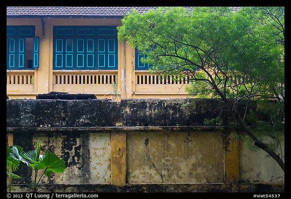 Weathered walls. Hanoi, Vietnam (color)