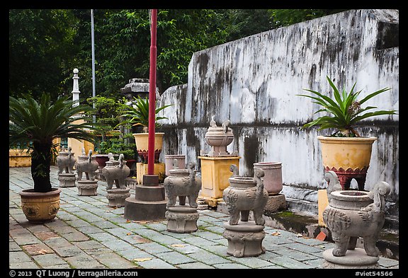 Urns, Le Van Duyet temple, Binh Thanh district. Ho Chi Minh City, Vietnam (color)