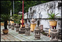 Urns, Le Van Duyet temple, Binh Thanh district. Ho Chi Minh City, Vietnam (color)