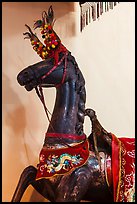 Wooden horse, Le Van Duyet temple, Binh Thanh district. Ho Chi Minh City, Vietnam (color)