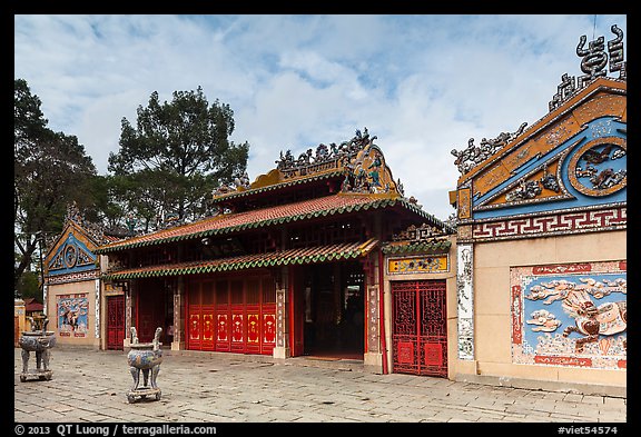 Temple dedicated to Marshal Le Van Duyet , Binh Thanh district. Ho Chi Minh City, Vietnam (color)