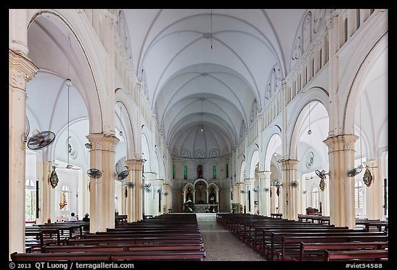 Cho Quan Church interior, district 5. Ho Chi Minh City, Vietnam (color)