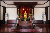 Altar to Ho Chi Minh, Ho Chi Minh Museum. Ho Chi Minh City, Vietnam (color)
