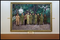 Painting of Ho Chi Minh with comrades. Ho Chi Minh City, Vietnam ( color)
