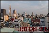 Rooftop view of Saigon skyline. Ho Chi Minh City, Vietnam ( color)