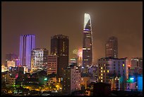 Saigon skyline and fireworks. Ho Chi Minh City, Vietnam ( color)