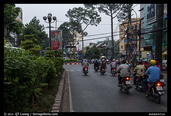Street at dusk. Ho Chi Minh City, Vietnam