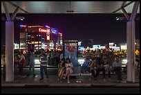 Outside Than Son Nhat airport at night. Ho Chi Minh City, Vietnam ( color)