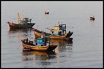 Fishing boats, early morning. Mui Ne, Vietnam ( color)