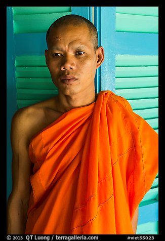 Young monk, Ang Pagoda. Tra Vinh, Vietnam