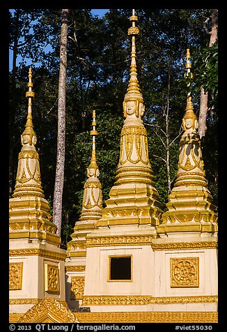 Stupas, Ang Pagoda. Tra Vinh, Vietnam