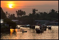 Sunrise, Phung Diem. Can Tho, Vietnam (color)