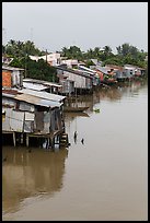 Stilt houses. Mekong Delta, Vietnam (color)
