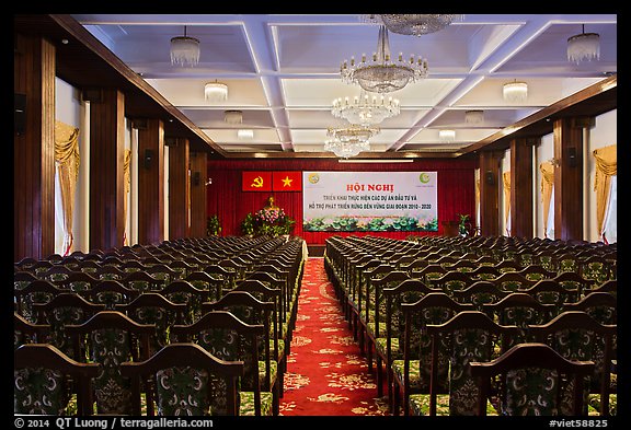 Conference Hall, Reunification Palace. Ho Chi Minh City, Vietnam (color)