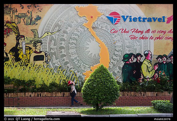 Lottery ticket child seller walking on sidewalk. Ho Chi Minh City, Vietnam