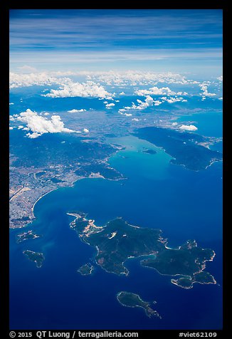Aerial view of Hon Tre Island and Nha Trang. Vietnam (color)