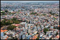Aerial view of suburbs. Ho Chi Minh City, Vietnam ( color)