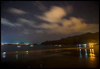 An Hai Beach and pier at night, Con Son. Con Dao Islands, Vietnam ( color)