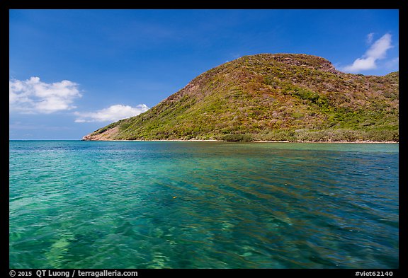 Clear waters over reef, Bay Canh Island, Con Dao National Park. Con Dao Islands, Vietnam