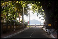 Street leading to the bay, Con Son. Con Dao Islands, Vietnam ( color)