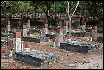 Unmarked graves, Hang Duong Cemetery. Con Dao Islands, Vietnam ( color)