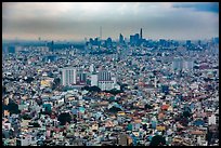 Aerial view of city skyline. Ho Chi Minh City, Vietnam ( color)