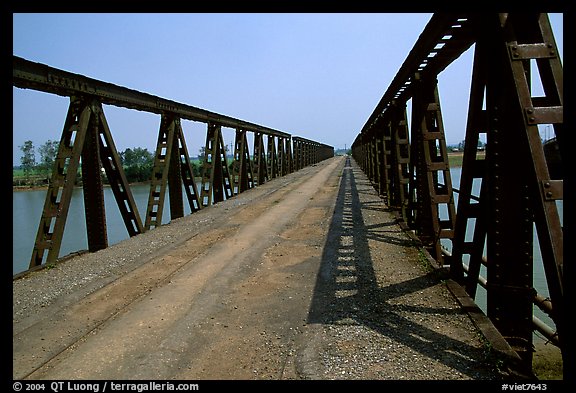 Bridge over the Ben Hai river, which used to mark the separation between South Vietnam and North Vietnam. Vietnam