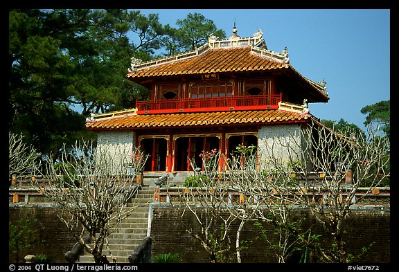 Pavilion inside the Minh Mang Mausoleum. Hue, Vietnam