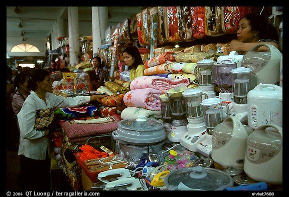 Dong Kinh Market, with its goods imported from nearby China. Lang Son, Northest Vietnam