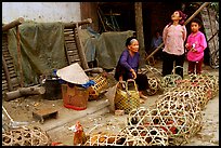 Live poultry for sale, That Khe market. Northest Vietnam (color)