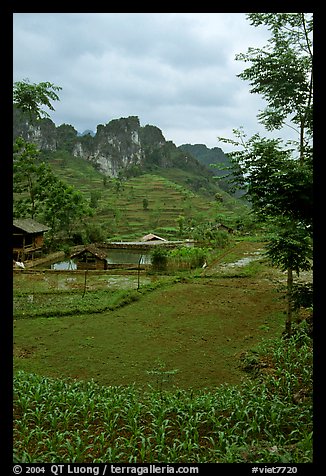Cultures, homes, and peaks, Ma Phuoc Pass area. Northeast Vietnam