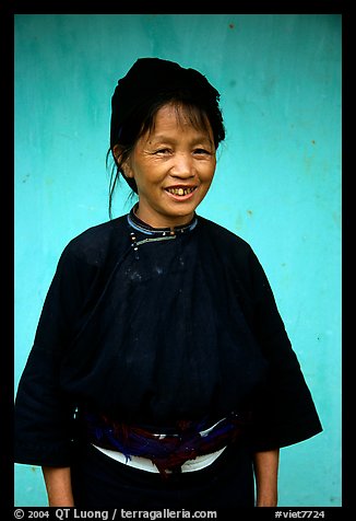Woman of the Nung hill tribe in traditional dress. Northeast Vietnam (color)