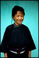Woman of the Nung hill tribe in traditional dress. Northeast Vietnam ( color)